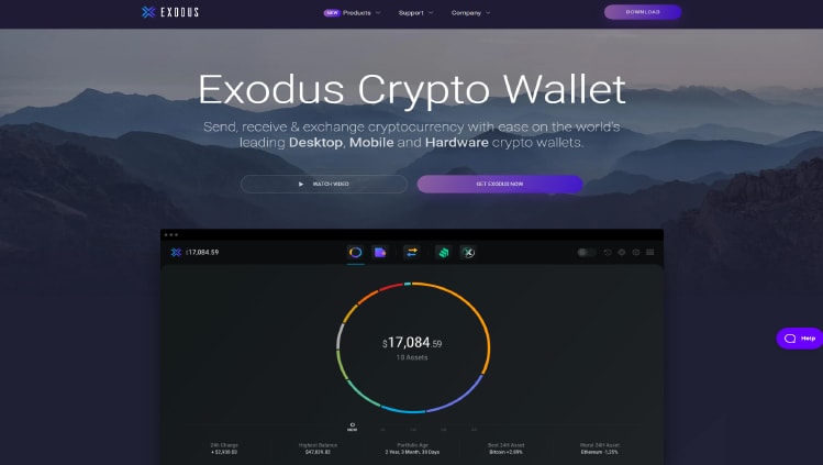 Exodus – tai pati populiariausia kompiuteriuose bei telefonuose diegiama kriptovaliutos piniginė.