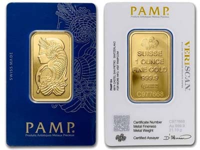 PAMP aukso luitai gaminami pagal kaldinimo technologiją ir kiekvienas gaminys turi savo unikalų numerį bei yra registruojamas kompanijos duomenų bazėje.