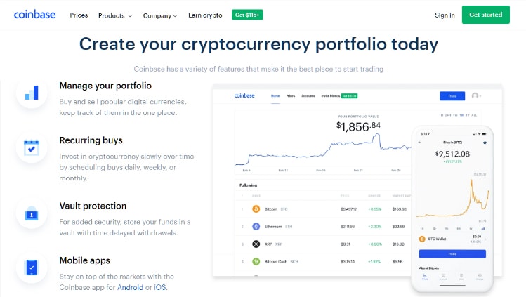 Coinbase – tai viena didžiausių bei saugiausių kriptovaliutų keityklų pasaulyje, taip pat siūlančių ir kriptovaliutų piniginės paslaugas.